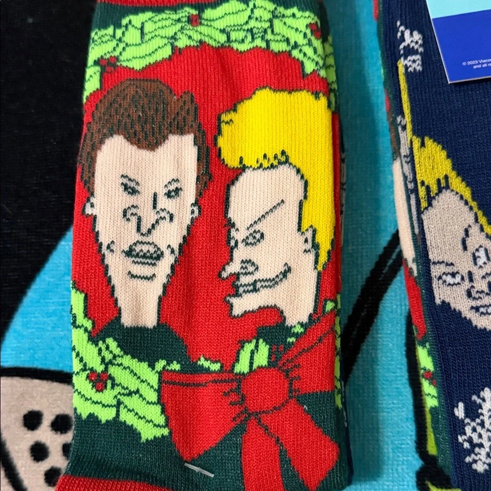 Beavis and Butt-Head Holiday Socks - 3 Sets ( 6 Pairs total )